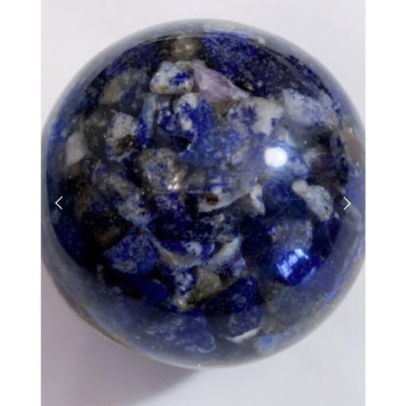 Sodalite & Clear Quartz Crystal Orgonite Sphere - Picture 4 of 7
